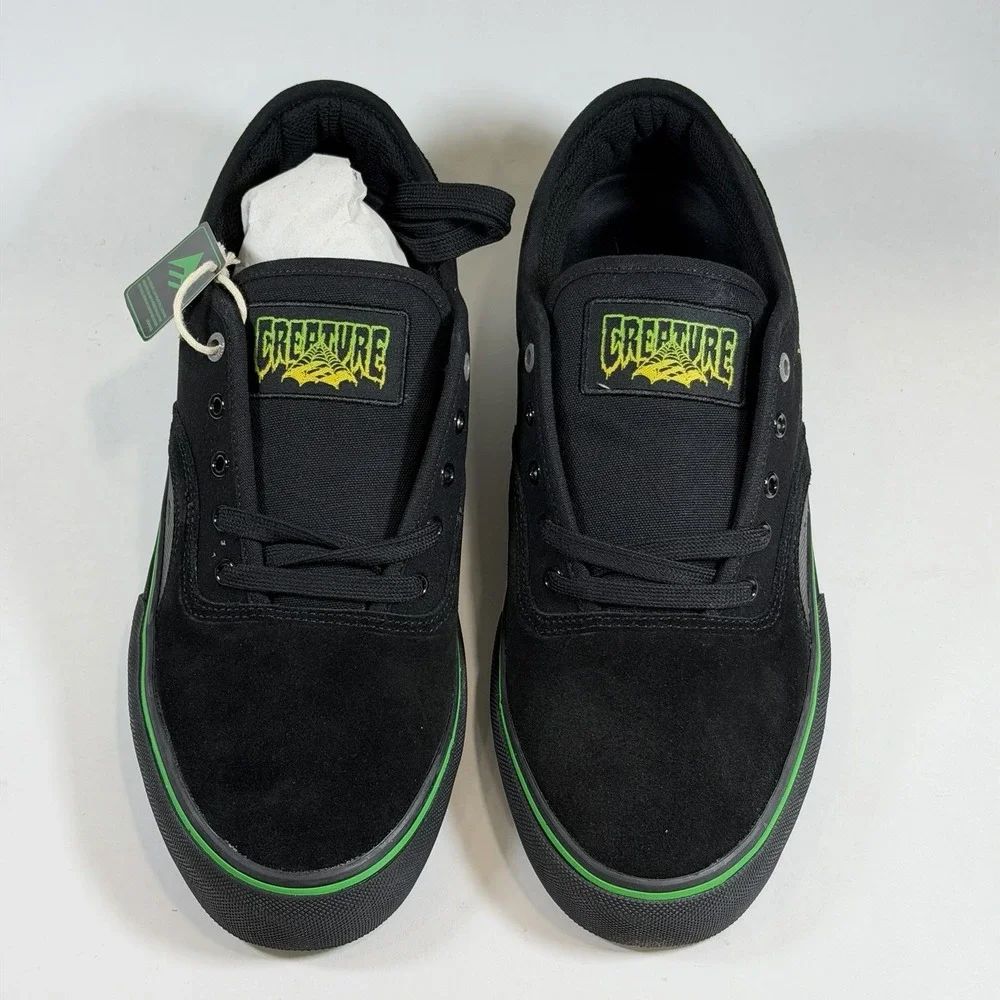 Emerica Size-11.5 Mens Provost G6 X Creature Black Sneakers Leather